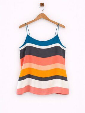 NWT LOFT Super cute Striped Colorblock Spaghetti Strap Tank